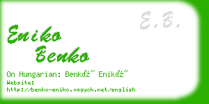 eniko benko business card